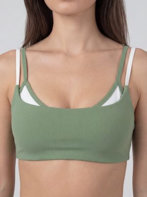 Back twist bra - zelena
