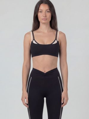 Back twist bra - črna