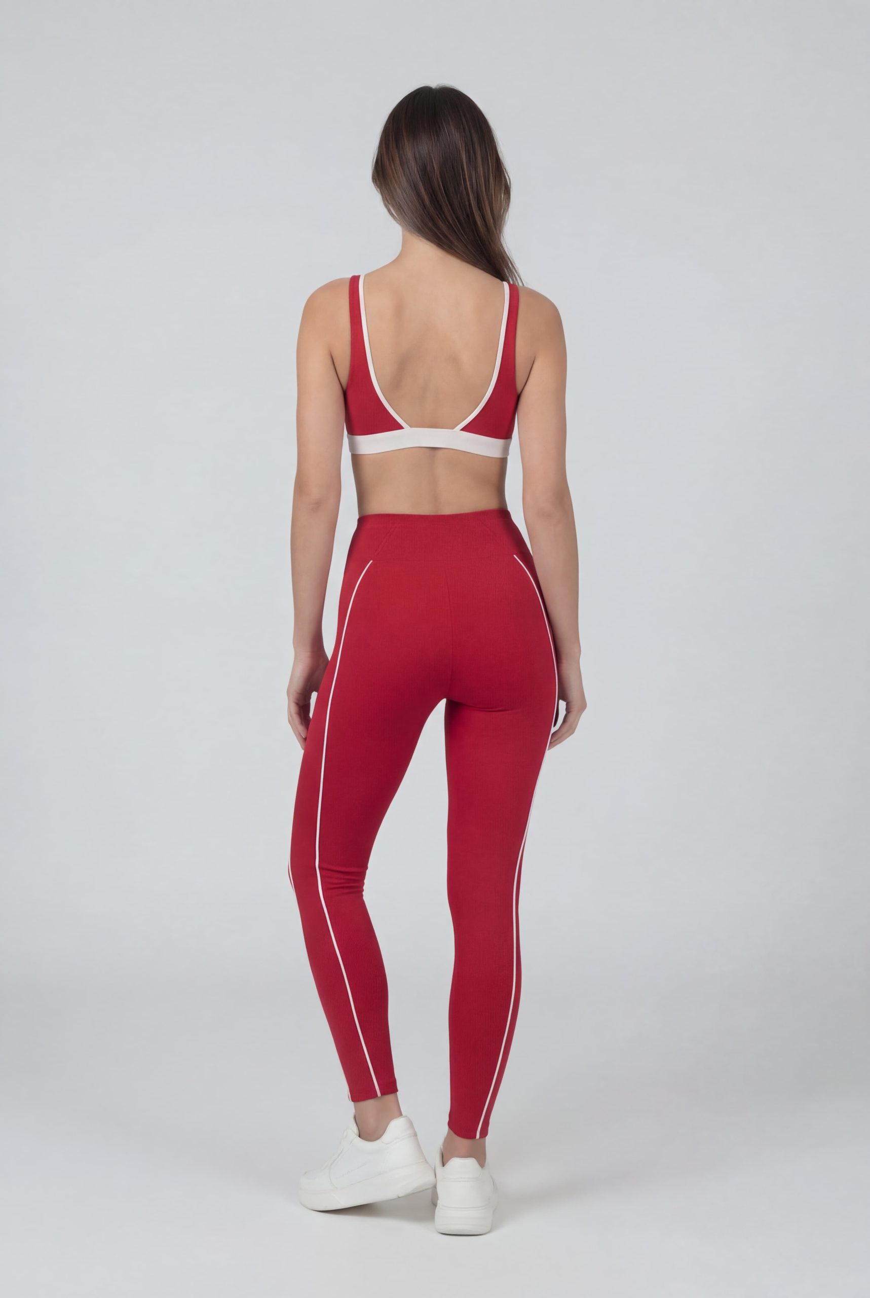 Triangle bra back full red