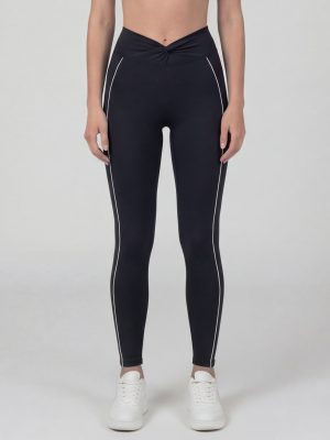 Twist waist pajkice - črna